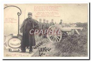 Old Postcard 1st artillery (militaria)