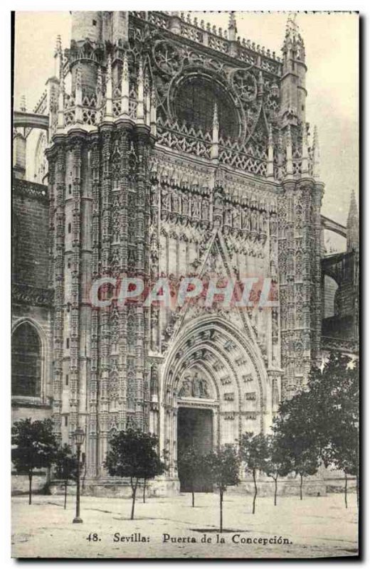 Old Postcard Sevilla Puerta de la Concepcion