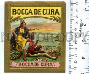 500126 BOCCA de CURA Vintage embossed cigar box label
