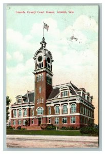 Merrill WI, Lincoln County Courthouse, Wisconsin c1909 Postcard Z57