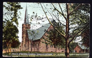 PEI CHARLOTTETOWN St. Paul's Episcopal Church Souvenir Mailing Card pm1908 - DB