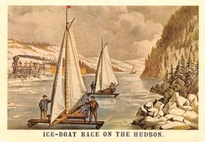 Ice Boat Race on the Hudson - New York