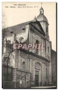 Postcard Old Emerald Coast Rennes Saint Sauveur Church