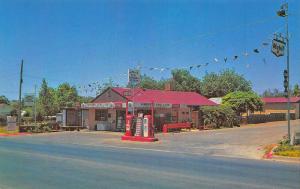 Sonora TX Lambert's Drive-Inn Mobil Gas Station Groceries Postcard