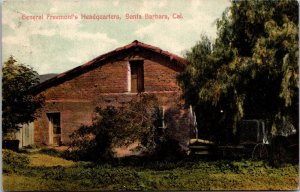 California Santa Barbara General Freemont's Headquarters 1908