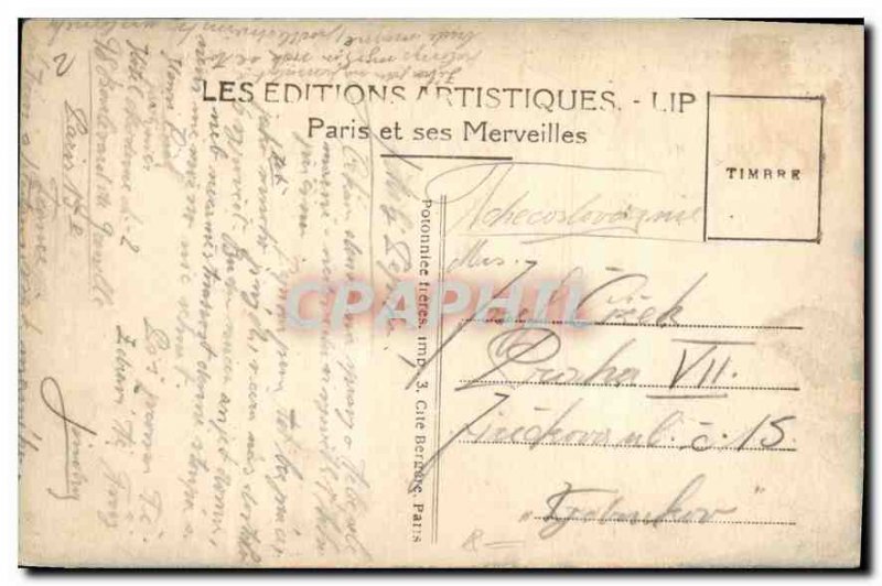 Old Postcard Paris Arc de Triomphe