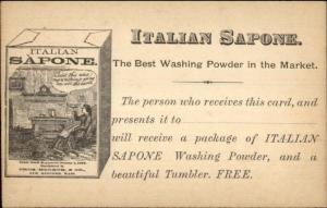 Italian Sapone Washing Powder Soap Thos Hersom & Co New Bedford MA c1900