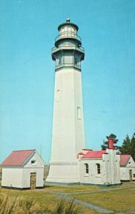 Vintage Postcard Beacon Lighthouse Night Guide Gray's Harbor Westport Washington