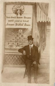 CHICAGO ARMOUR & CO. VERIBEST BEANS VINTAGE REAL PHOTO POSTCARD RPPC