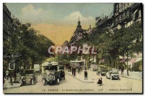 Old Postcard Paris Boulevard Italians