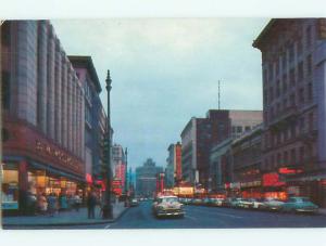 Unused Pre-1980 OLD CARS & SHOPS ON STREET Syracuse New York NY n0817