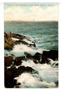 ME - Portland.  Cape Elizabeth Scene,  Ram Island Lighthouse (distant)