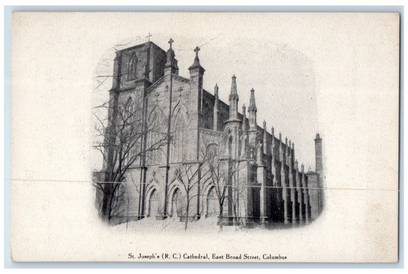 c1905 St. Josephs Cathedral East Broad Street Series Columbus Dispatch Postcard