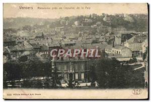 Old Postcard Verviers Panorama From Pres & # 39Escalier Of Peace