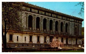 Postcard LIBRARY SCENE Detroit Michigan MI AS2800