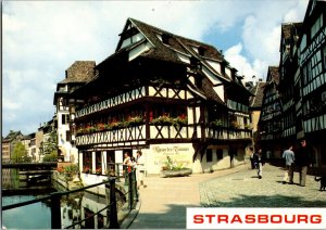 Strasbourg Alsace La Maison des Tanneurs Vintage Postcard 1980s France