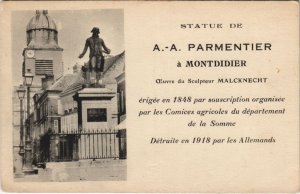 CPA Statue de A.-A. Parmentier a MONTDIDIER (121326)