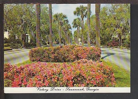 Victory Drive Savannah GA Postcard BIN 