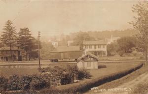 E79/ New Waterford Ohio RPPC Postcard Columbiana County Railroad Depot Home