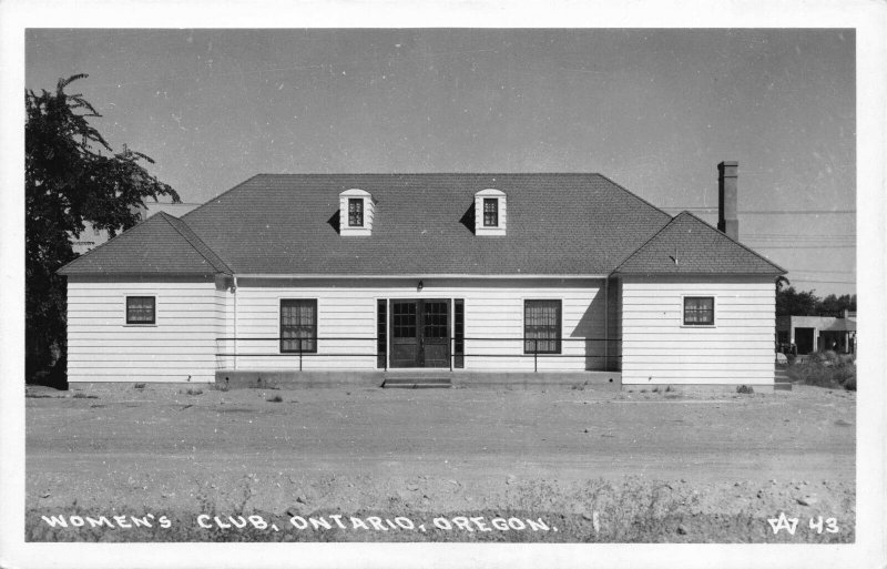 Real Photo Postcard Women's Club in Ontario, Oregon~117983