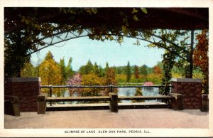 Illinois Peoria Glen Oak Park Glimpse Of Lake