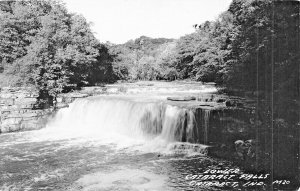 CATARACT INDIANA~LOWER CATARACT FALLS~1940s REAL PHOTO POSTCARD