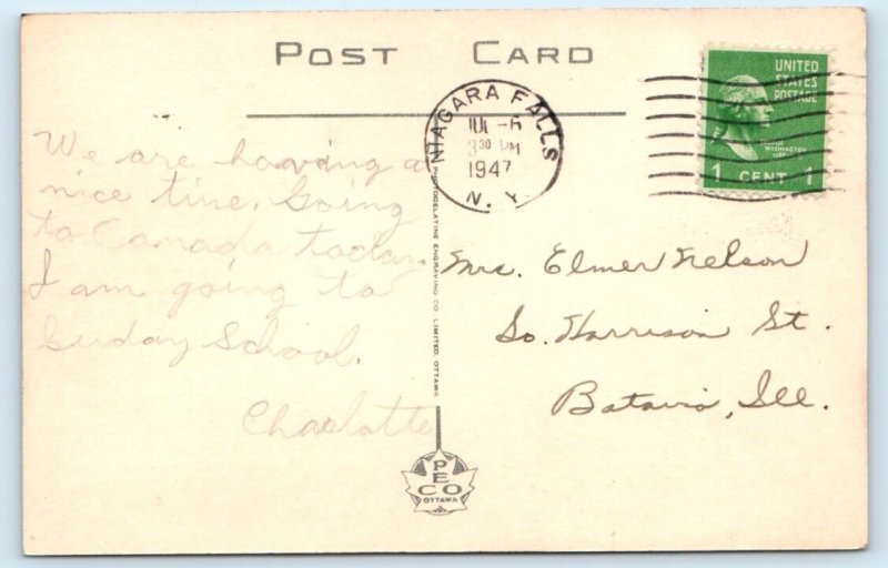 The Rainbow Bridge - Niagra Falls CANADA Postcard