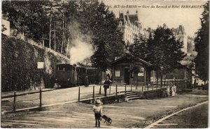 CPA AK AIX-les-BAINS Hotel Bernascon Gare du Revard TRAM VAPEUR (977513)