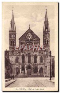 Old Postcard Reims L & # 39Eglise Saint Remi