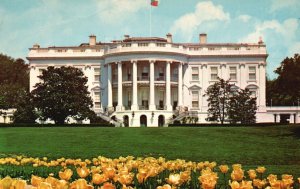 Postcard The White House Executive Mansion South Portico Balcony Washington DC