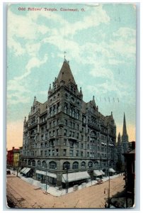 1912 Odd Fellows Temple Exterior Building Road Cincinnati Ohio Vintage Postcard