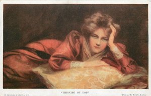 Postcard C-1910 Sexy woman Boileau Thinking of you #2052 TP24-2691