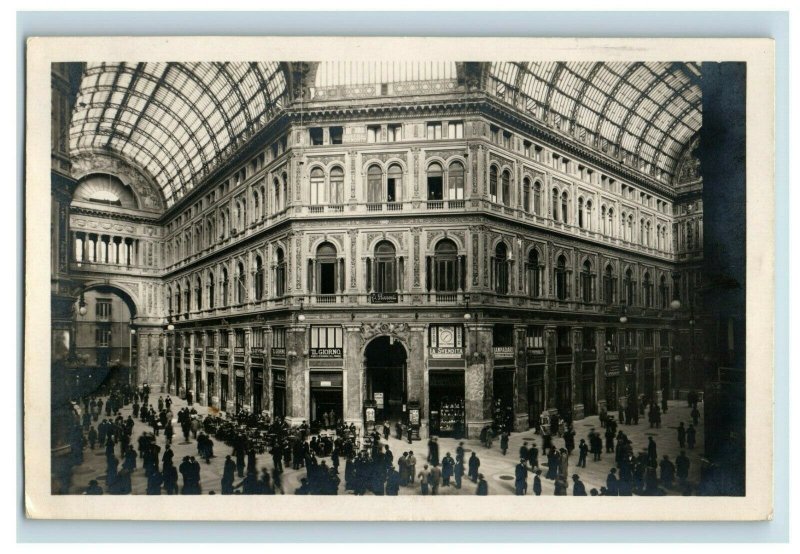 C. 1920's RPPC Napoli Galleria Umberto Postcard P177 