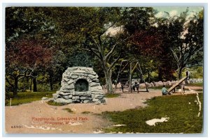 1916 Scenic View Playgrounds Greenwood Park Worcester Massachusetts MA Postcard