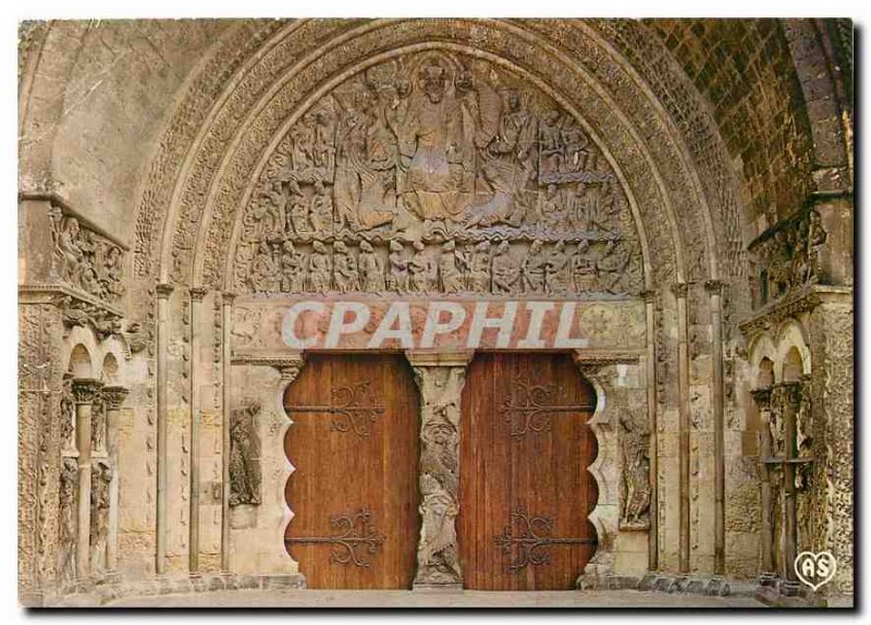 Postcard Modern Moissac Tarn and Gne The Portal of the Church St Pierre