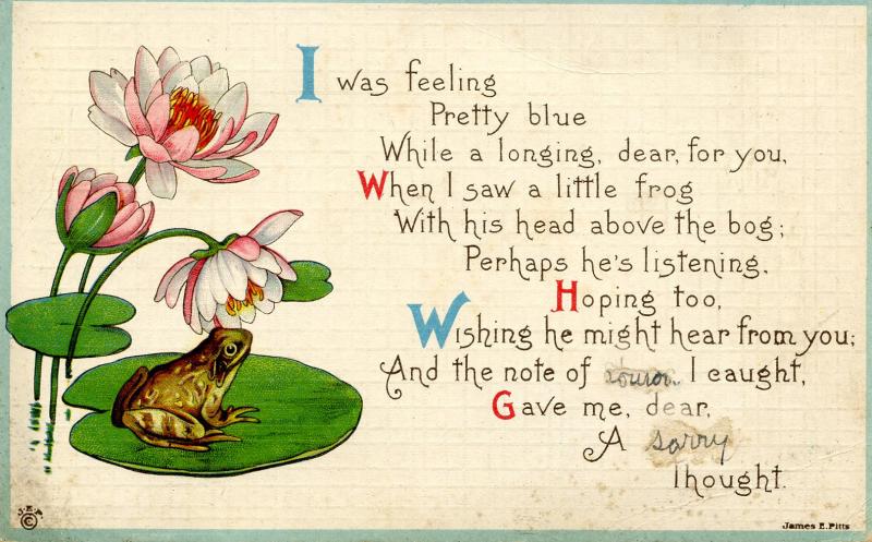 Greeting - Frog on Lily Pad