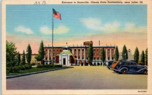 1938 Entrance to Stateville Illinois State Penitentiary Joliet Illinois Postcard