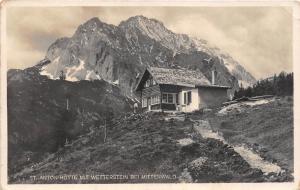 BG25007 st anton hutte mit wetterstein bei mittenwald   germany