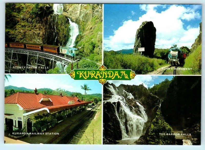 KURANDA, N.Q. North Queensland AUSTRALIA ~ 1982 TRAINS, Depot 4 x 6 Postcard