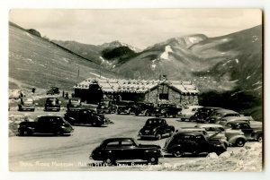 Trail Ridge Museum Trail Ridge Road Colo. RPPC Standard View Postcard Old Autos