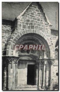 Old Postcard Perros Guirec Porch of the Church