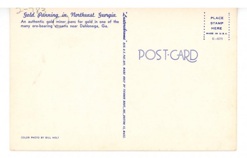 GA - Dahlonega. Panning for Gold  (Mining)