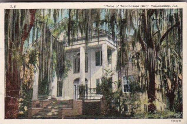 Florida Tallahassee Home Of Tallahassee Girl 1941 Curteich