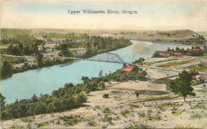 C-1910 Upper Willamette River Oregon hand colored Portland postcard 61