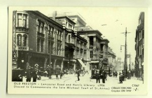 pp1388 - Preston - Lancaster Rd & The Harris Library - c1906 - Pamlin postcard