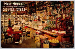 Vtg New Hope Pennsylvania Old Turn Of The Century Country Store Postcard