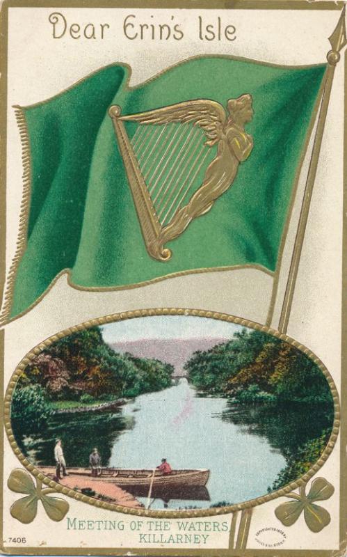 St Patrick's Day Greetings Meeting of Waters Killarney Ireland - Julius Bien DB