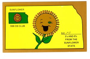 Winking Sunflower, SSB CB Club, Kansas QSL