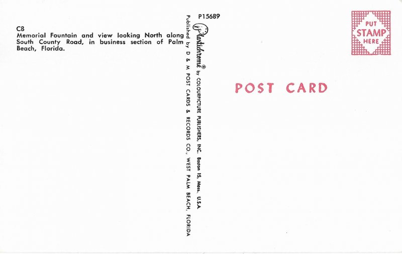 Looking North South County Road Business Section Palm Beach Florida