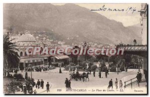 Postcard Old MONTE CARLO Square Casino